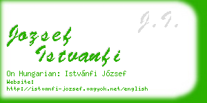 jozsef istvanfi business card