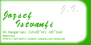 jozsef istvanfi business card